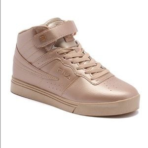 rose gold fila shoes